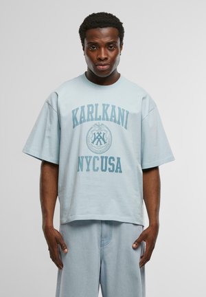 USA BOXY - T-Shirt print - light blue