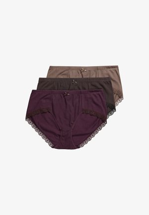 Ulla Popken, 3 PACK OFFICE BRIEFS - Briefs - pine brown