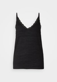 VICORALLA V NECK SINGLET - Top - black beauty