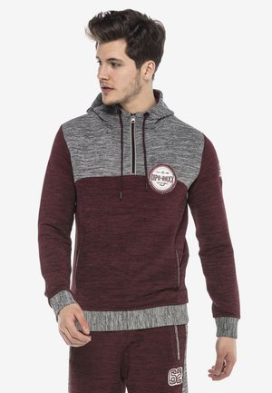Cipo & Baxx Kapuzenpullover - burgundy-grey