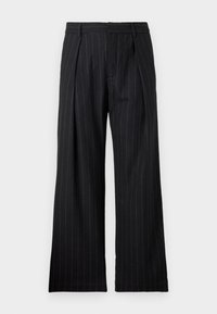WOODWOOD FRASER PLEATED - PINSTRIPE - Pantalon classique - black
