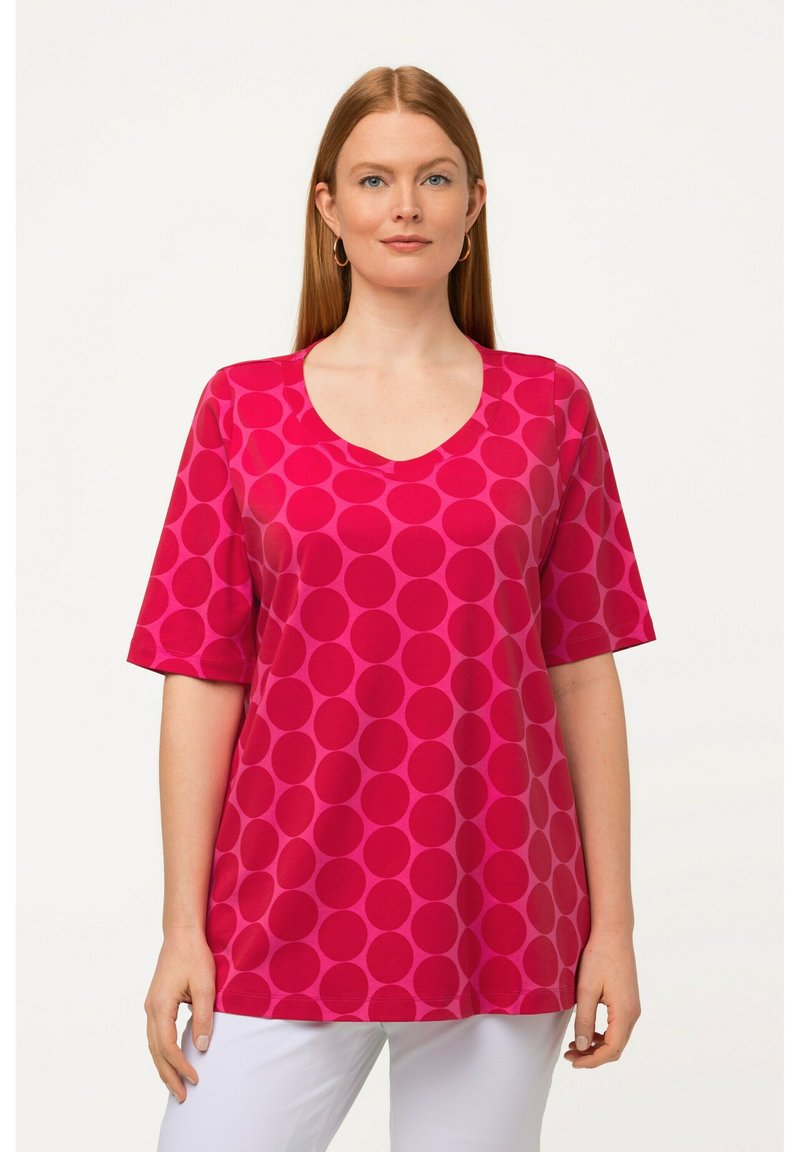 Maglietta Ulla Popken Linea A Rosa Fucsia - Taglia Forte 48-50, Morbida Ed Elastica