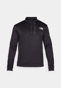 ¼ ZIP - Fleece trui - black