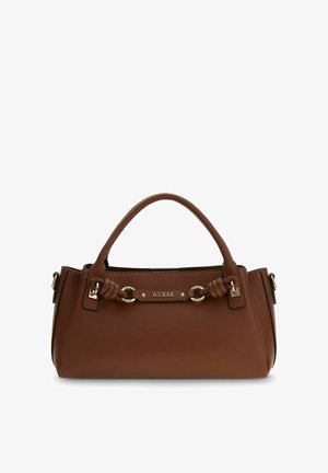 Guess, CAMELIA 3 COMP SATCHEL - Sac à main - cognac