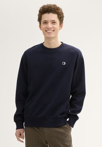 TOM TAILOR DENIM BASIC MIT LOGO PRINT - Mikina - sky captain blue