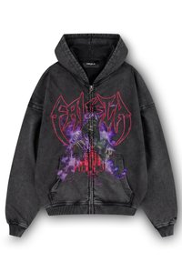 FAVELA CASTLE UNISEX - Zip-up sweatshirt - black washed