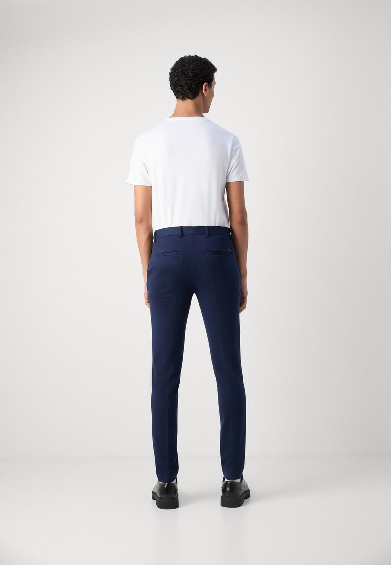 Pantalon Chino Homme Scotch & Soda - Modèle Mott Slim Fit Stretch - Bleu Marine Rayures - Neuf Avec étiquettes