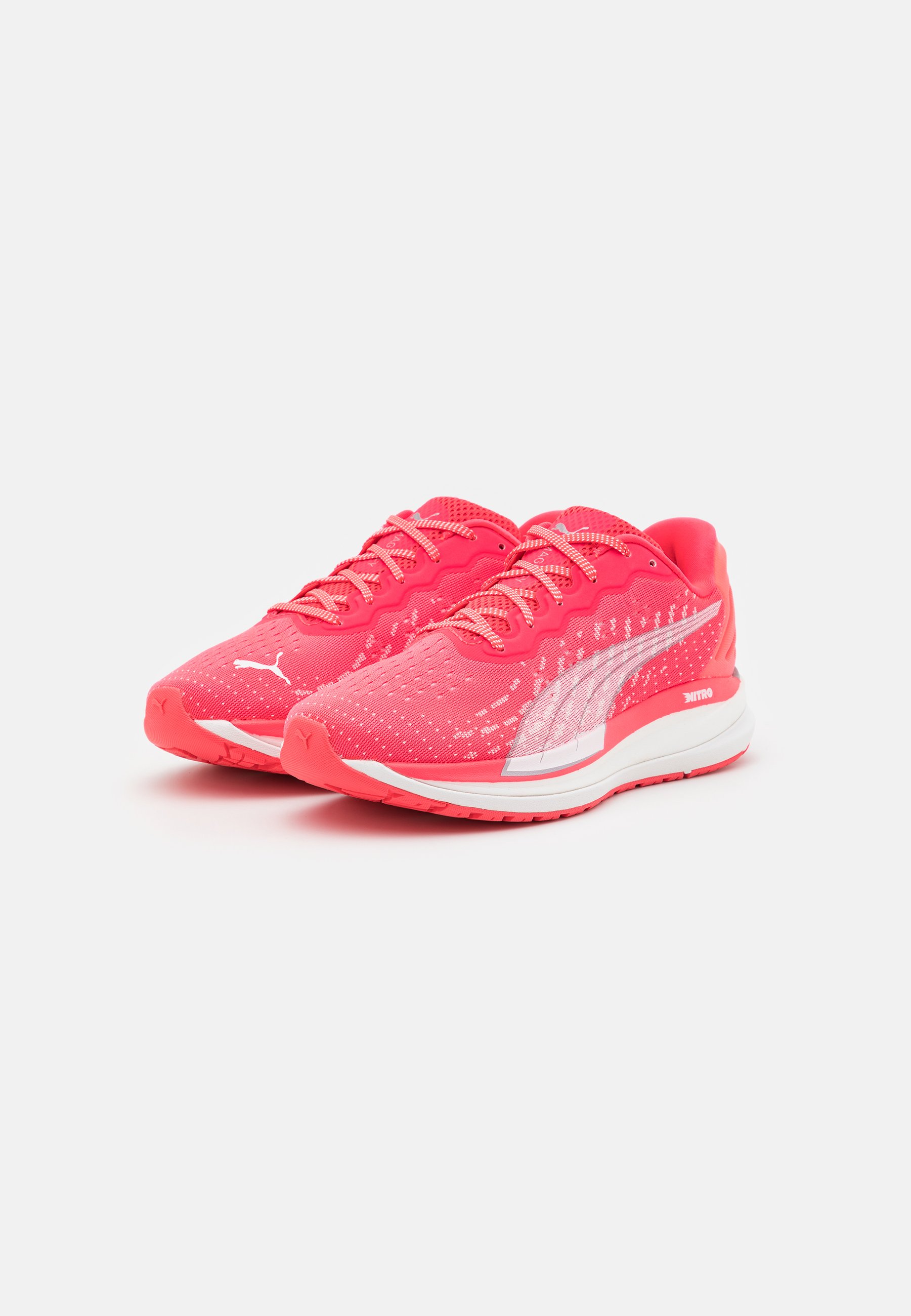 Puma MAGNIFY NITRO - Scarpe running neutre - sunblaze/white/rosso - Zalando .it