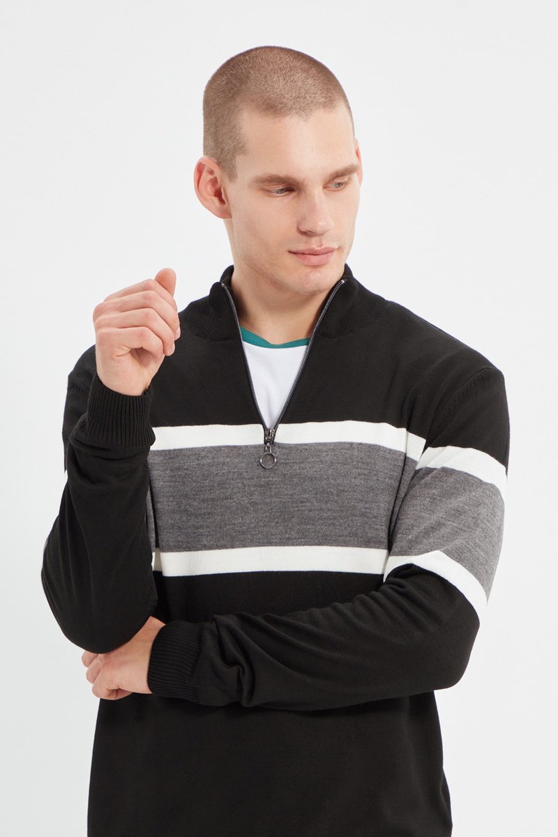 Herren Strickjacken | Trendyol Strickpullover black/schwarz - SE94765 Herren Strickjacken | Trendyol Strickpullover black/schwarz - SE94765