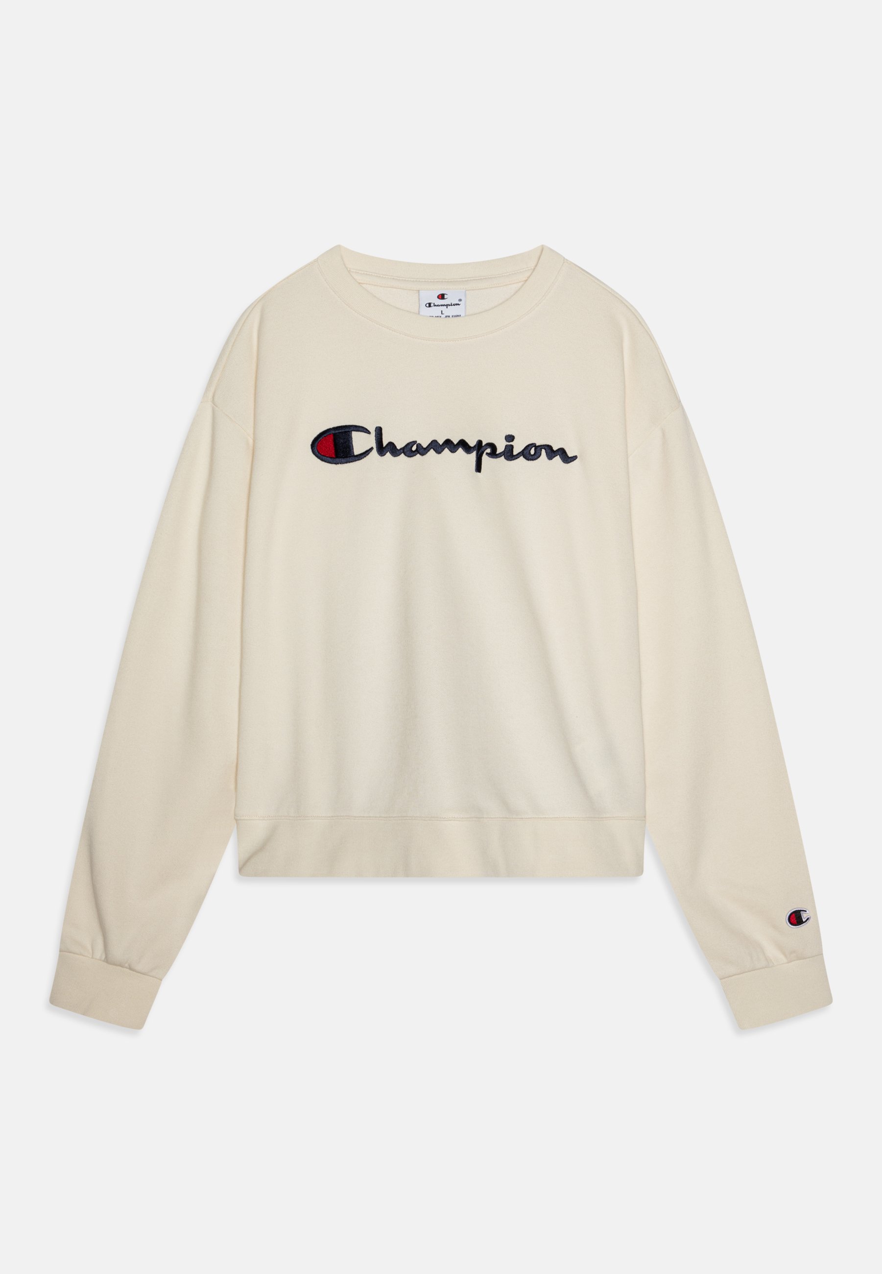 Logo Sweatshirt Champion Cream Crewneck Sweatshirt Champion Cream