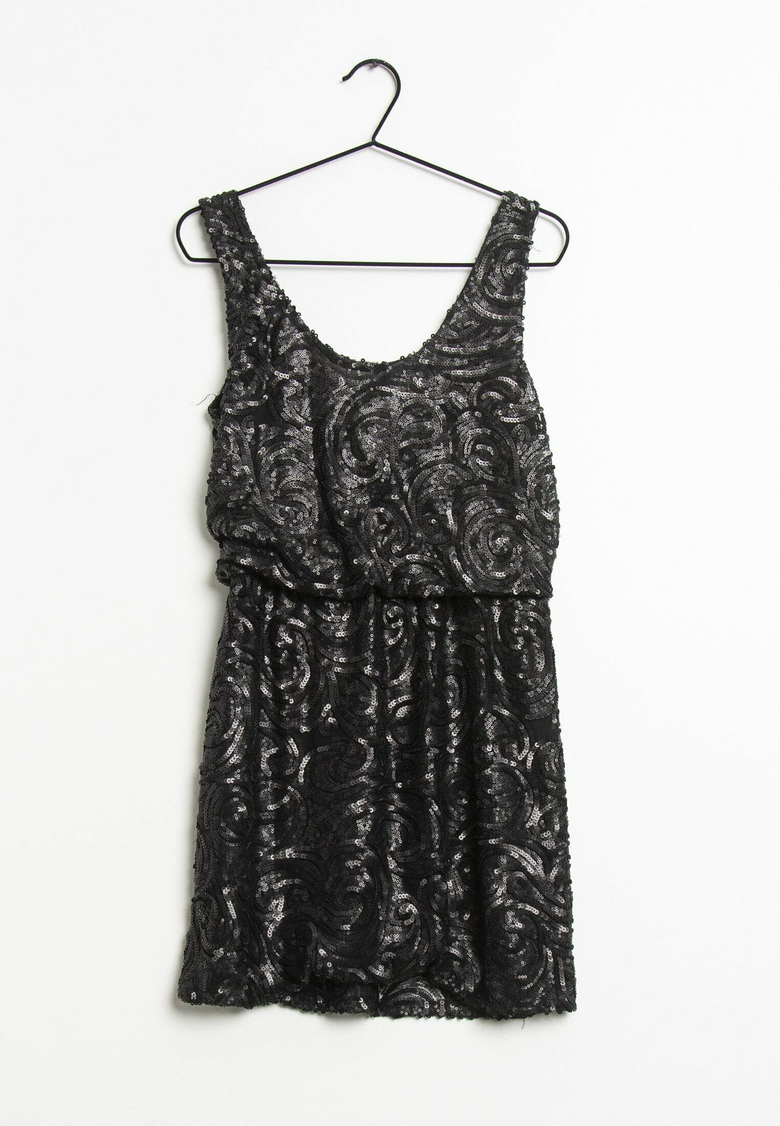 robe sequin noir mango