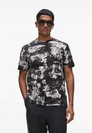 VILLA LA VIGIE PRINT - Tričko s potlačou - black