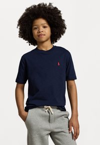 COTTON JERSEY CREWNECK T-SHIRT - T-shirt basic - cruise navy