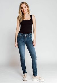 Jeans Donna Zhrill Sharona W30 Blu Straight - Gambe Dritte Unisex Vita Media