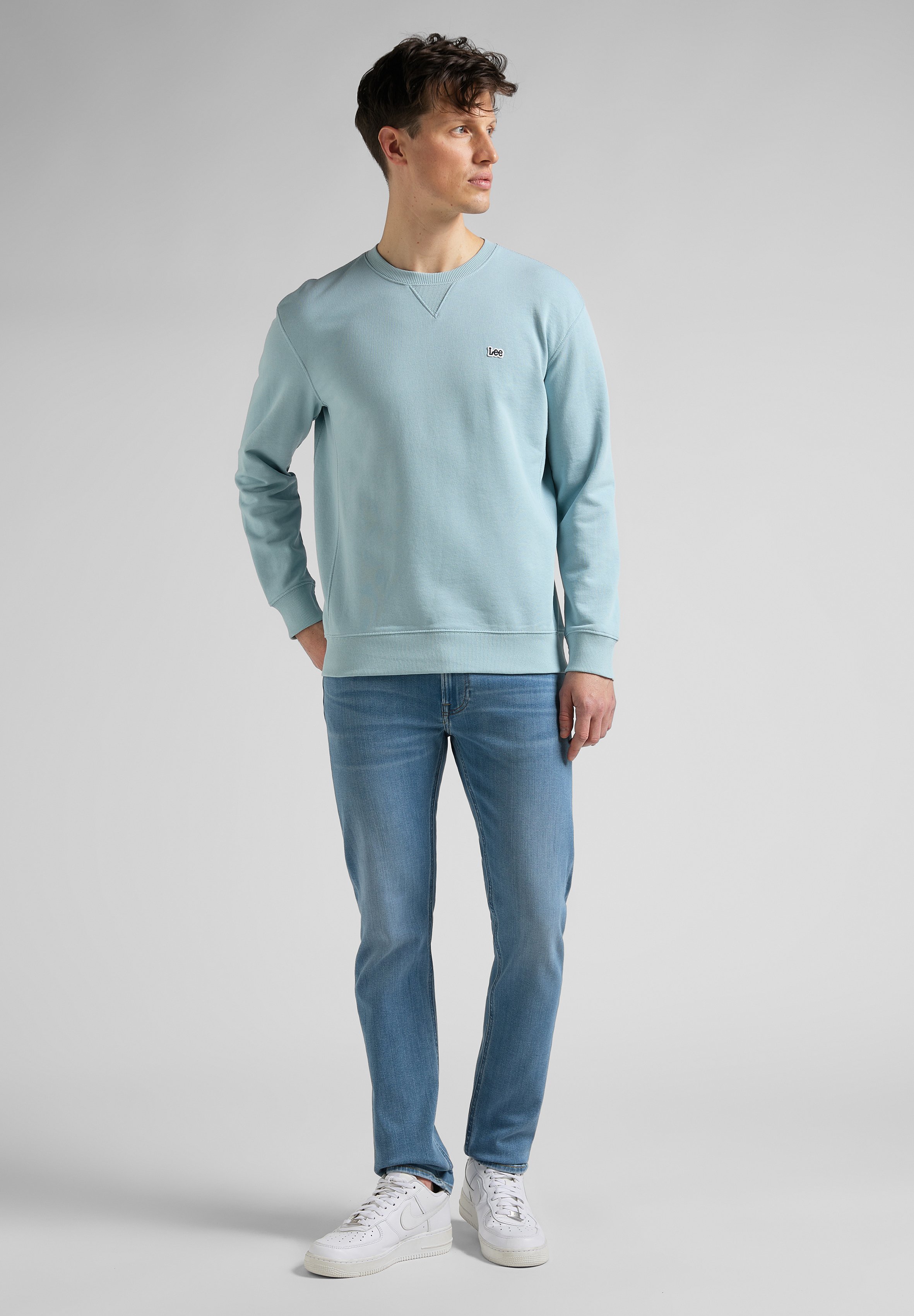 Lee PLAIN CREW - Sweatshirt - ice blue 