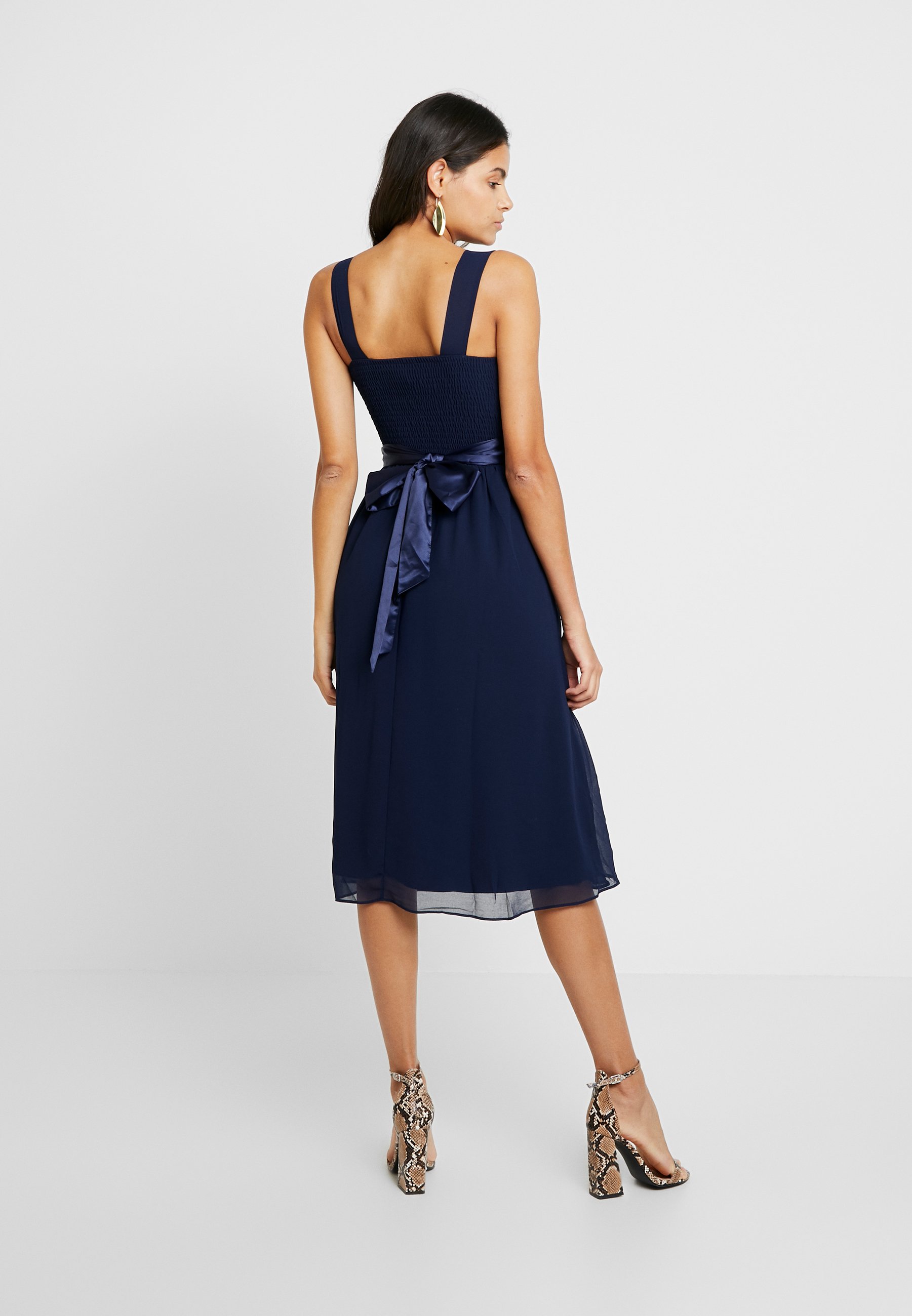 bethany blue lace midi dress