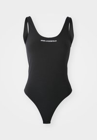 SEAMLESS LOGO HIGH LEG BODY - Body - black