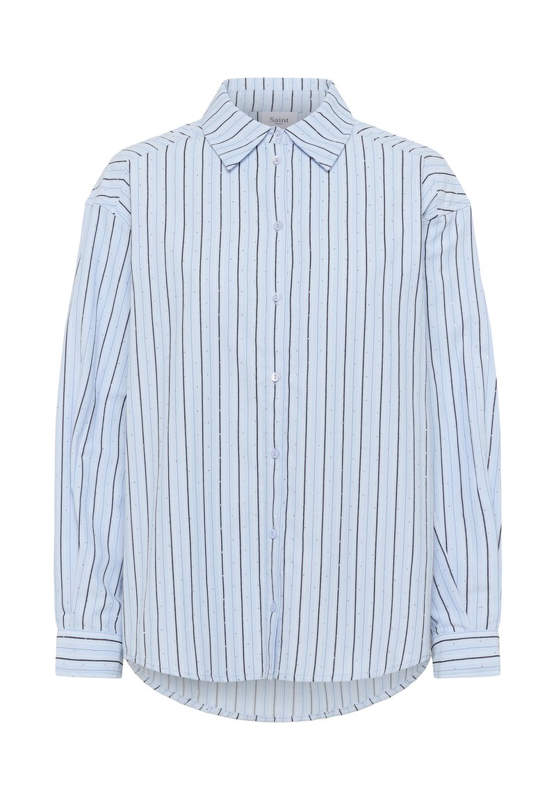 Saint Tropez Overhemdblouse blauw Saint Tropez Overhemdblouse blauw