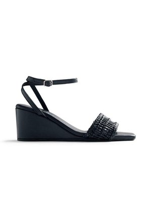 MARERENI - Sandalias de cuña - black