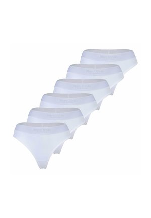 6ER PACK - LOGOBUND STRETCH BASIC - String - weiß