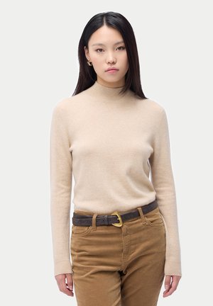 ESSENTIAL MOCK NECK - Strickpullover - beige