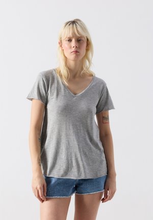 American Vintage JACKSONVILLE - Pamata T-krekls - gris chine