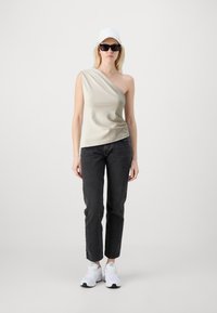 Gina Tricot ONE SHOULDER DRAPY - Top - beige