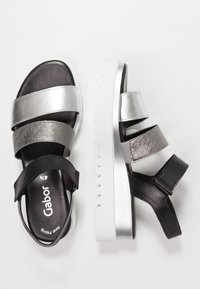 Gabor Plateausandalette - silber/stone/schwarz