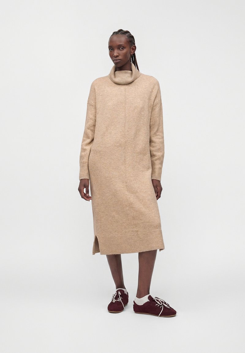 Pieces PCMALOU LS ROLLNECK NOOS BCPCMALOU LS BC - Pulóverruha - taupe gray melange