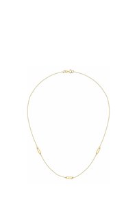 Goldkette aus feinen Gliedern mit ovalen Akzenten. Glatte Textur, verstellbarer Verschluss und minimalistisches Design.