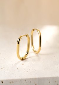 Hey Happiness THIN OVAL - Ohrringe - goldfarben
