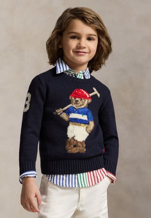 POLO BEAR CREWNECK SWEATER 2-6Y - Πουλόβερ - navy