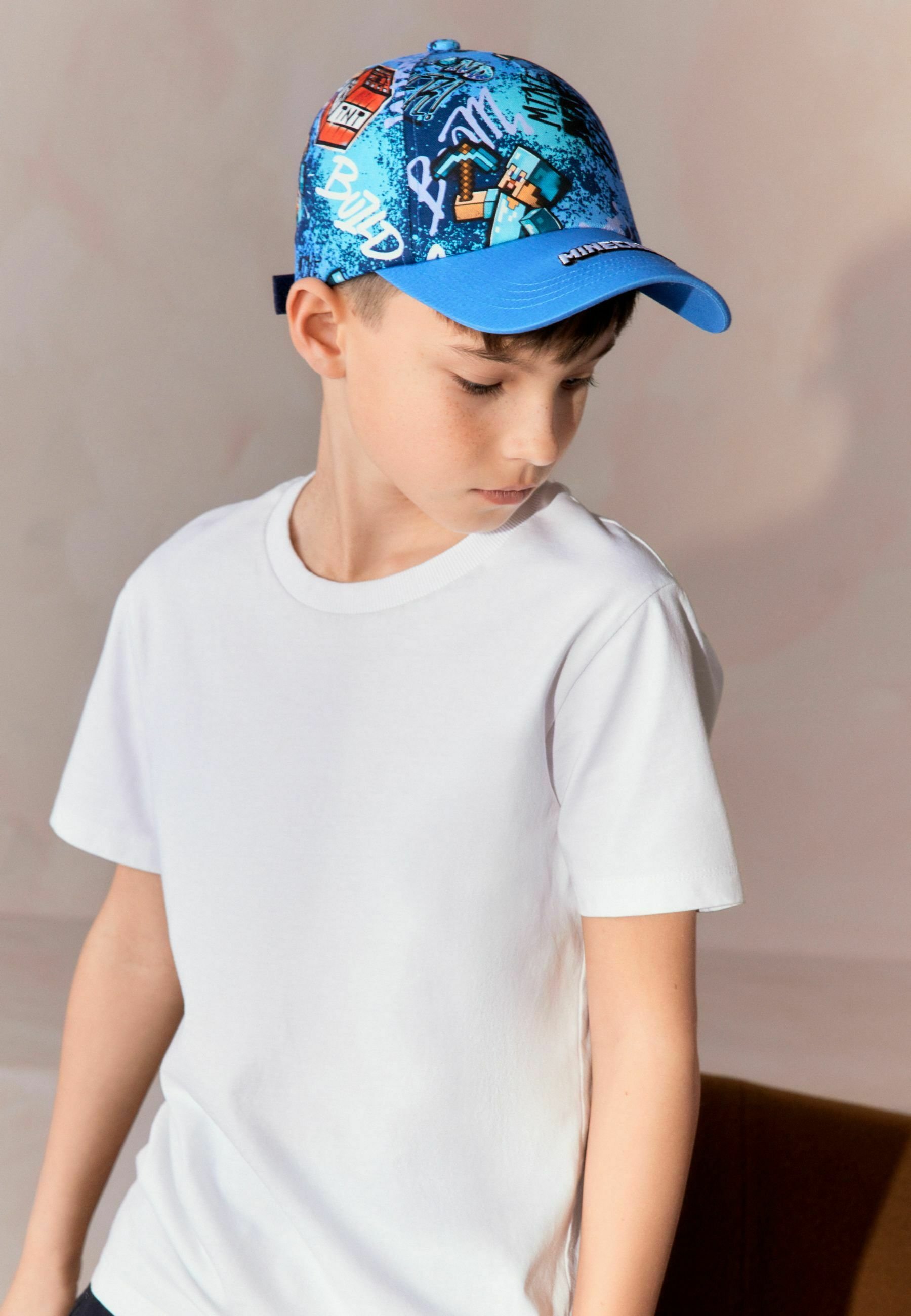 Casquette Baseball Enfant Casquette Minecraft Officielle Alex Steve - Vert - Pour Enfants - 100% Coton Et Polyester Casquette Enfant Minecraft Alex Steve