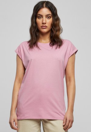 Urban Classics EXTENDED SHOULDER - Paprasti marškinėliai - coolpink