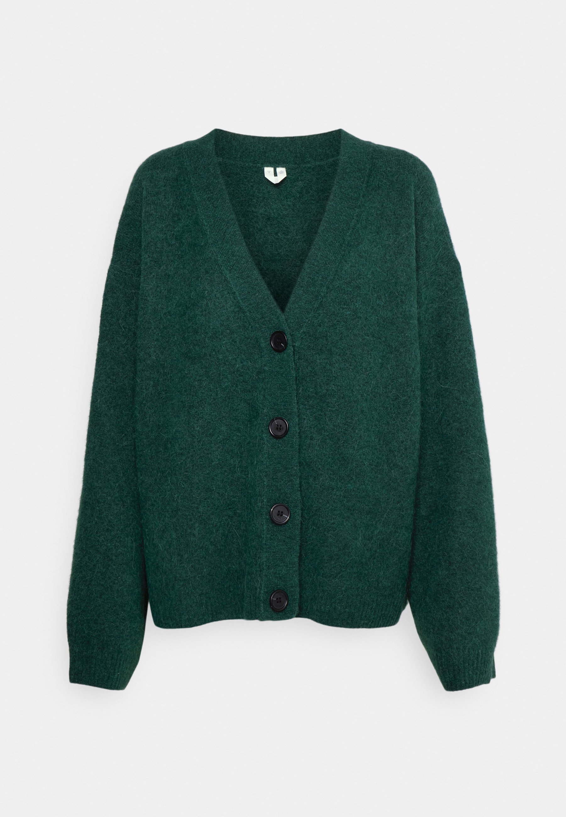 deep green cardigan