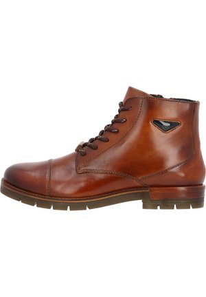 MARE  - Lace-up ankle boots - cognac