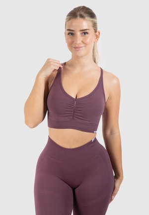 SOLID SPORTS BH - Light support sports bra - dunkel lila