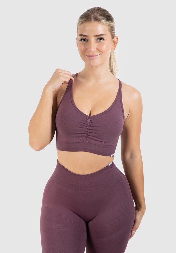 SOLID SPORTS BH - Sport-BH mit leichter Stützkraft - dunkel lila