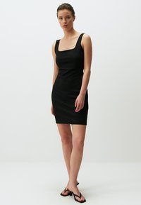 Jimmy Key SQUARE NECK BASIC MINI WITH STRAPS - Jurk - black