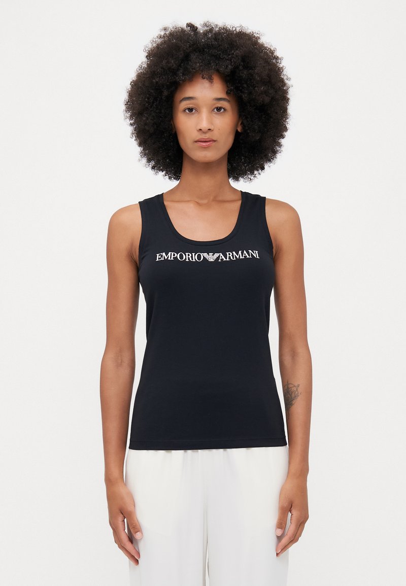 Emporio Armani - PARTE ALTA - Pyjama top - black, Enlarge