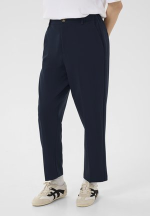 HEATHER CROPPED - Nohavice chinos - dark blue