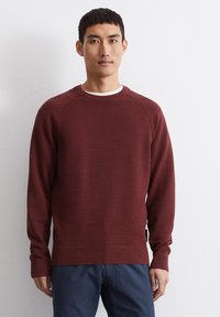 Marc O'Polo CREWNECK WITH RAGLAN WAVE STRUCTURE - Trui - wine berry
