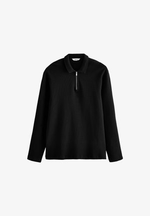 Next WAFFLE TEXTURED - REGULAR FIT - Long sleeved top - black