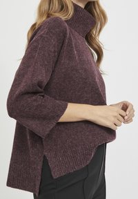 VILA Strickpullover - mottled bordeaux