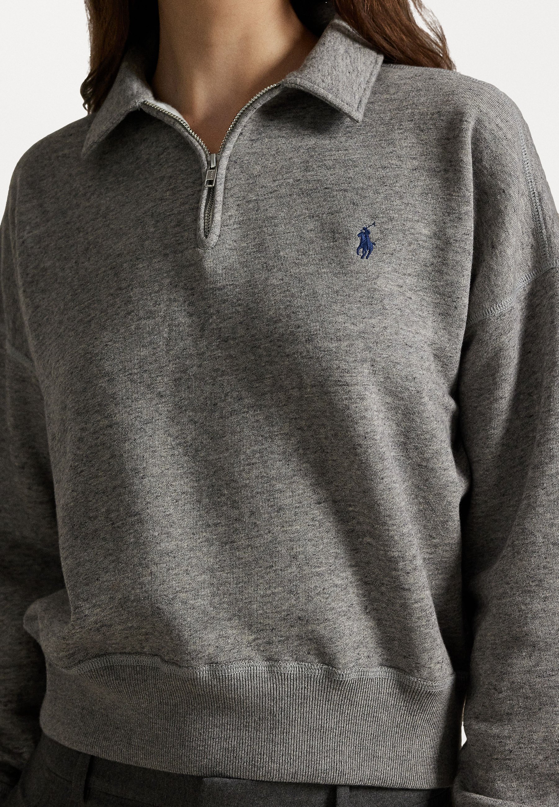 トップス 00s POLO RALPH LAUREN Fleece Snap-T Polo Ralph Lauren FLEECE QUARTER-ZIP - Sweatshirt - dark vintage