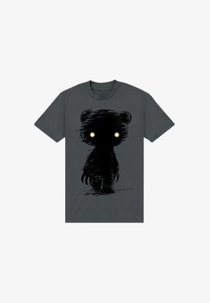 Henry Tiger, GLOOMY BEAR THE NAUGHTY GRIZZLY SHADOW ABSTRACTION HALLOWEEN ANIME - Triko s potiskem - charcoal grey