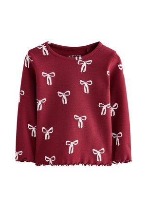 Langarmshirt - burgundy red bow