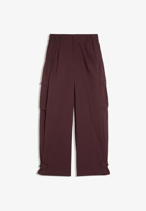 Bershka, TECHNICAL FABRIC BARREL CARGO TROUSERS - Pantalon cargo - bordeaux