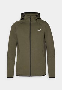 EVOSTRIPE HOODIE  - Træningsjakke - dark olive