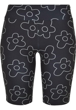 Urban Classics HIGH WAIST AOP TECH CYCLE - Šortai - blackflower